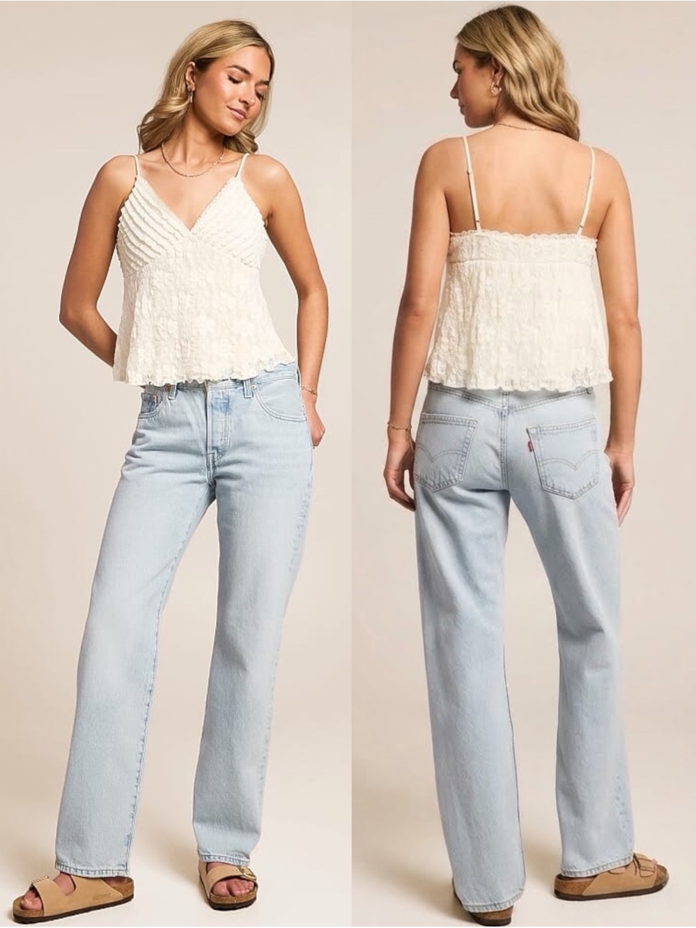 NWT Levi’s Premium 501 ’90s Loose Straight Jeans Ever Afternoon Light Wash 31x30